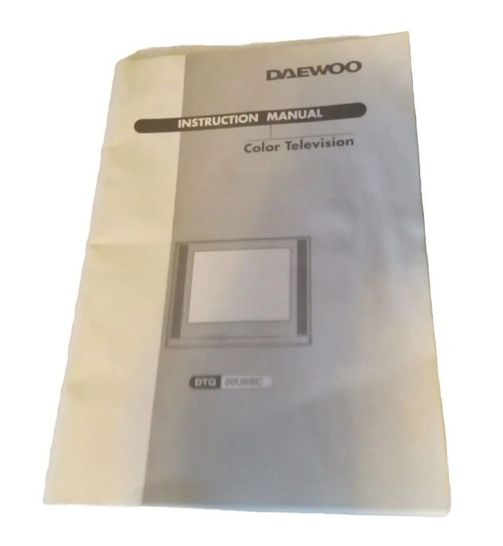 Daewoo DTQ 20U6SC Manual Instructions Booklet Original Replacement